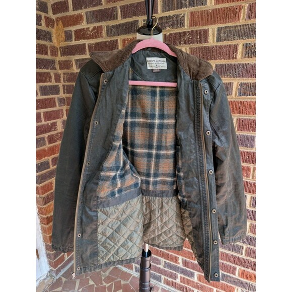 Cody James Men's Mansfield Oilskin Field Coat-Hunter Green-Sz Small - Picture 3 of 10